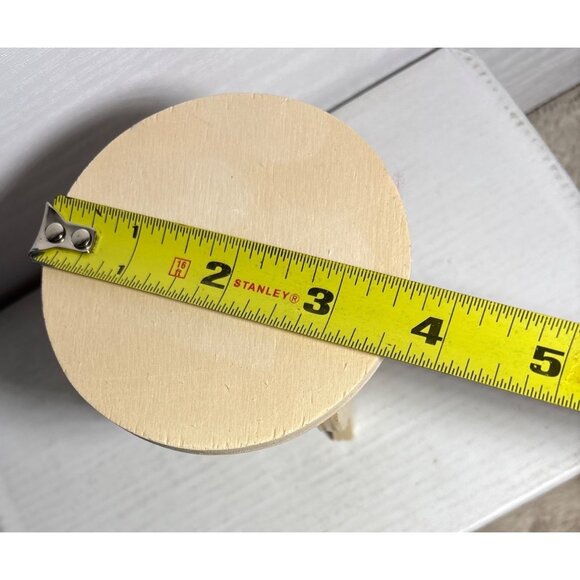 Miniature Wooden Round Table & 4 Chairs Set For Dollhouse Unfinished - Picture 11 of 12